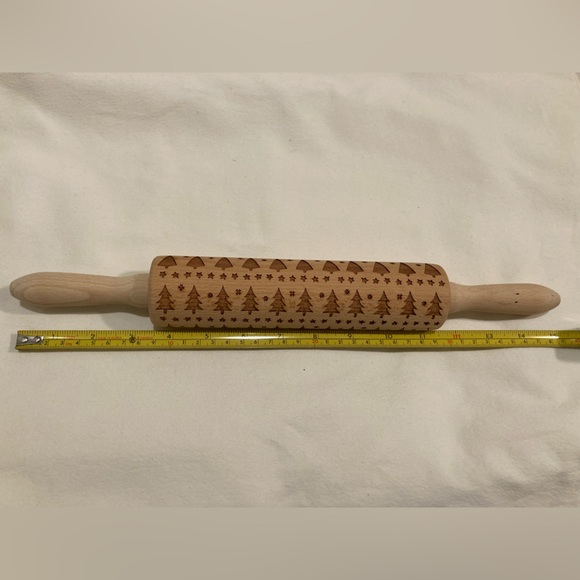Christmas Tree Rolling Pin Wooden - Picture 14 of 14